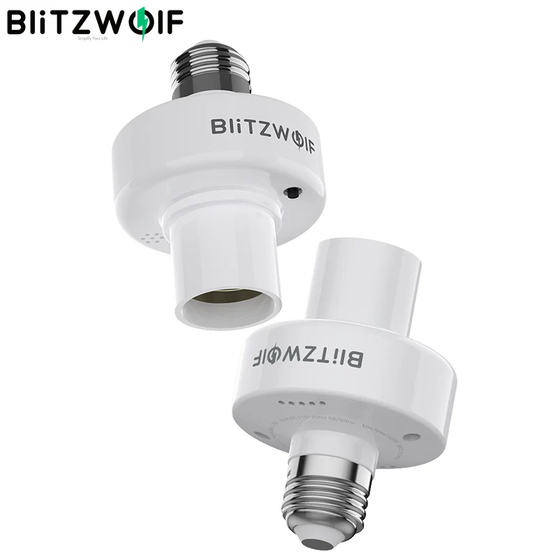 BlitzWolf BW-LT30 E27 WIFI Smart Lampholder hääljuhtimine Pirn Adapter Baasi Pesa Tööd Alexa Google Assistent AC110-230V