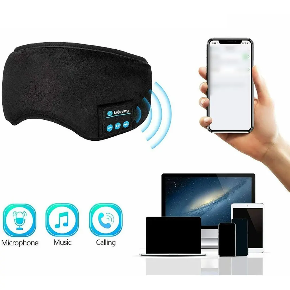 Bluetooth-5.0 Magab Silma Mask, Reisida, Muusikat Kõrvaklappidega Peakomplekt, Silmade Tooni Töötab Sport