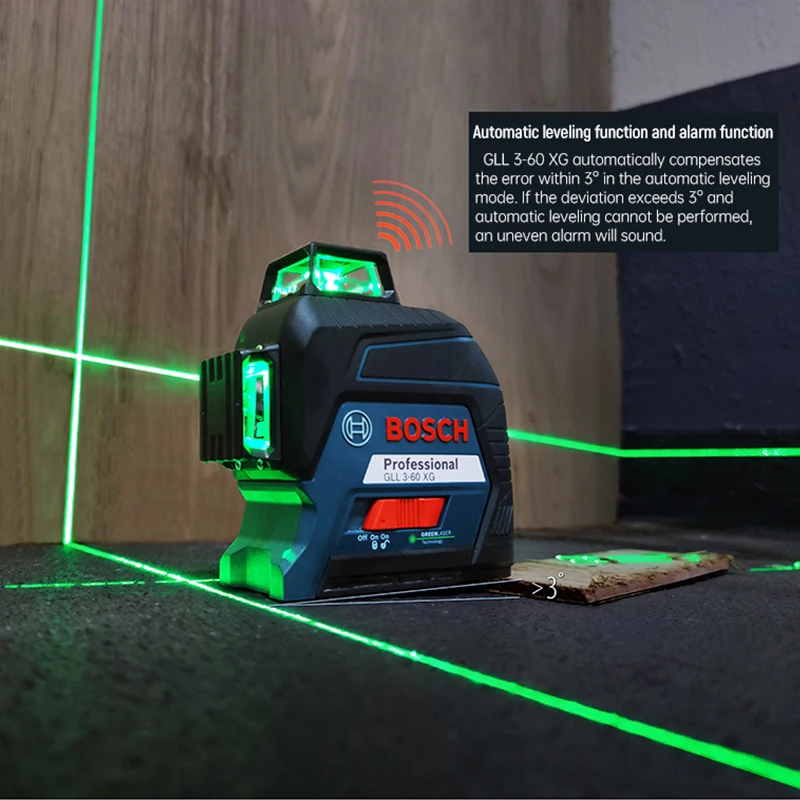 Bosch Laser Tasandil Roheline 12-rida Sm Vertikaalne Ja Horisontaalne Indoor Outdoor Üldine lisavahendid Suure Täpsusega GLL3-60XG
