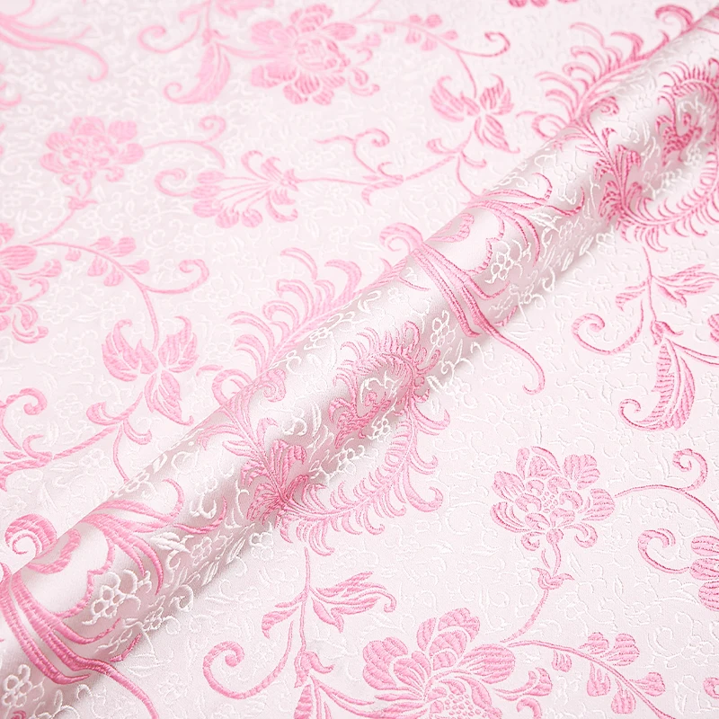 Brocade riie imitatsioon siidist kangast lill kangast õmblemise satiin materjalist kleit