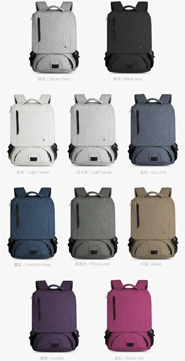 CAI Klapp Anti-Varguse Veekindel Seljakott 14 tolline Sülearvuti Kott Casual Fashion Tagasi Kotid Pakkida Preppy Bookbag Multi-Taskud 2019