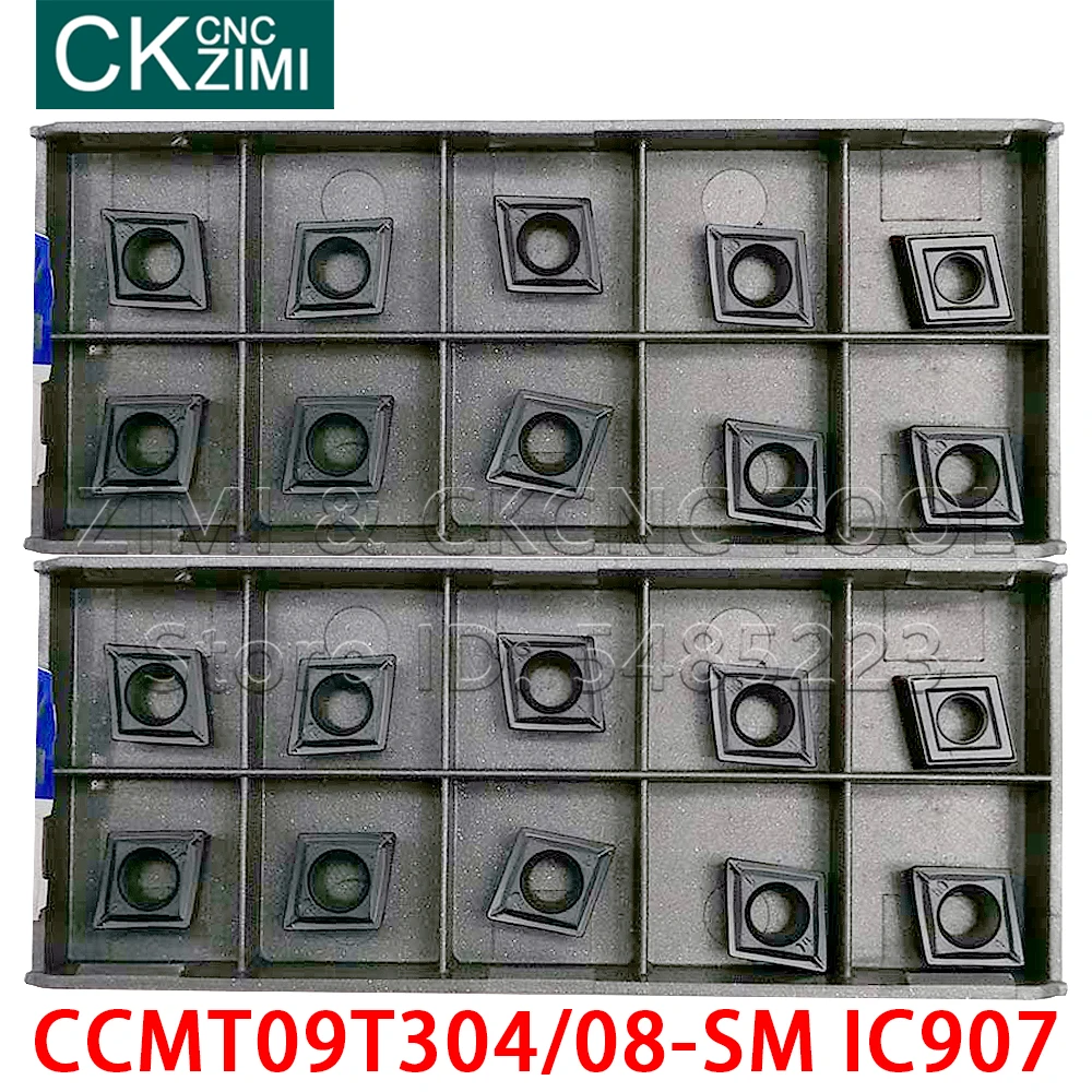 CCMT09T304 SM IC907 CCMT09T308 SM IC907 Väikese läbimõõduga igav sisemine auk treimistööriistad karbiid sisesta CNC Vahendid roostevabast terasest