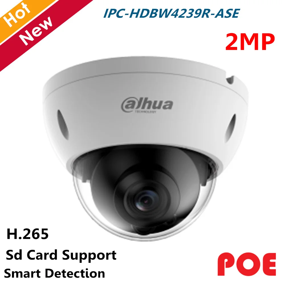 Dahua POE Täielik värvi Starlight IP Kaamera 2MP IPC-HDBW4239R-ASE H. 265 H. 264 Nutikas Tuvastus-ja SD-Kaart on toetatud kaamera ip