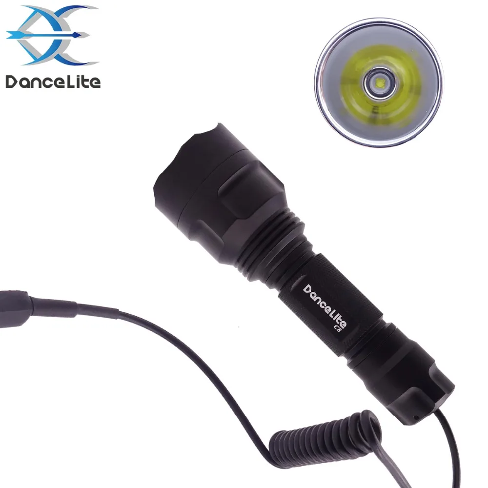 DanceLite C8 XP-L2 XPL2 V5/V6 AMC7135x10 1MODE(sisse/välja), LED-Välklamp Jahi Laskmine + 2-Režiim Kaug-Lüliti