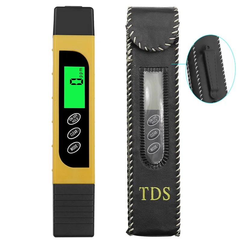 Digitaalne LCD Vesi TDS Mõõtja Kvaliteedi Testimise Pen Puhtus Filter 0-9990 PPM Kaasaskantav TEMP PPM Vee Kvaliteedi