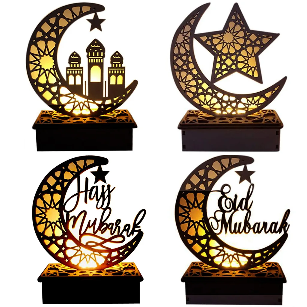 EID Mubarak Puidust Kaunistused Ramadan Teenetemärgi Islam Moslem Pool Decor Eid Al Adha Ramadaani