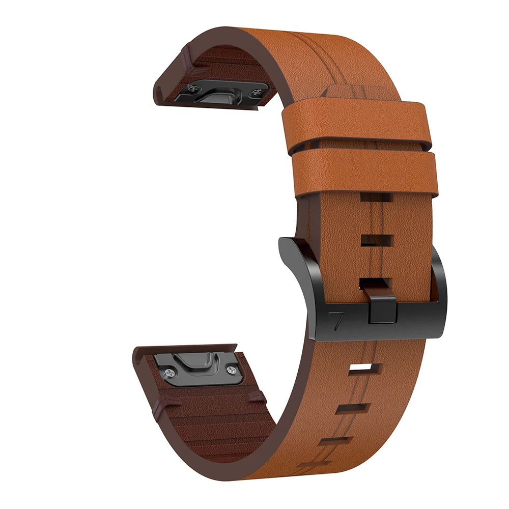 Eest Garmin Fenix 5 / 5X Pluss 6 / 6X Pro Smart Kella Nahk Bänd Watchband Rihm Käevõru 20 22mm 26mm Quick Fit Käepaela Kinnitamine
