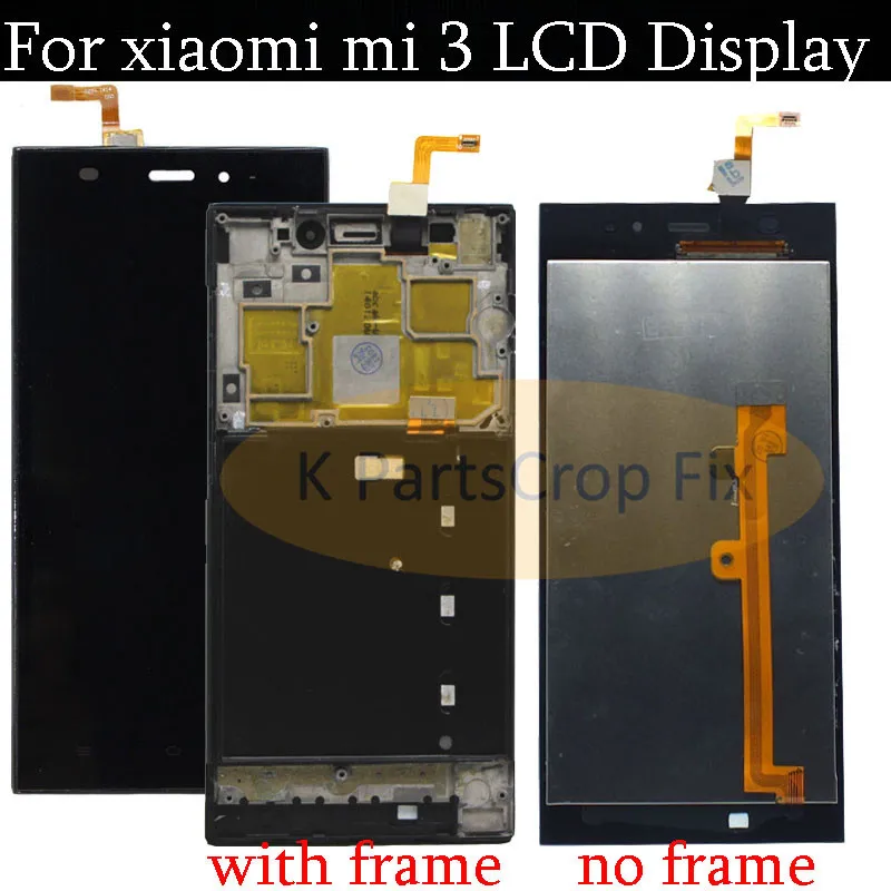 Eest Xiaomi Mi3 Ekraan Testitud 5 tolline IPS LCD XiaoMi Mi 3 Mi3 Ekraan, Millel on Puutetundlik Digitizer paigaldus raam