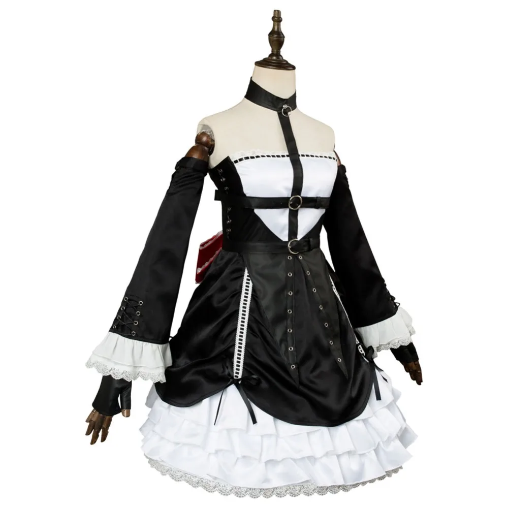 Elus või surnud 6 Cosplay Marie Rose Kostüüm, Must Kleit Ühtne Tüdrukud Naiste Riided Sobiks Halloween Karnevali Kostüümid