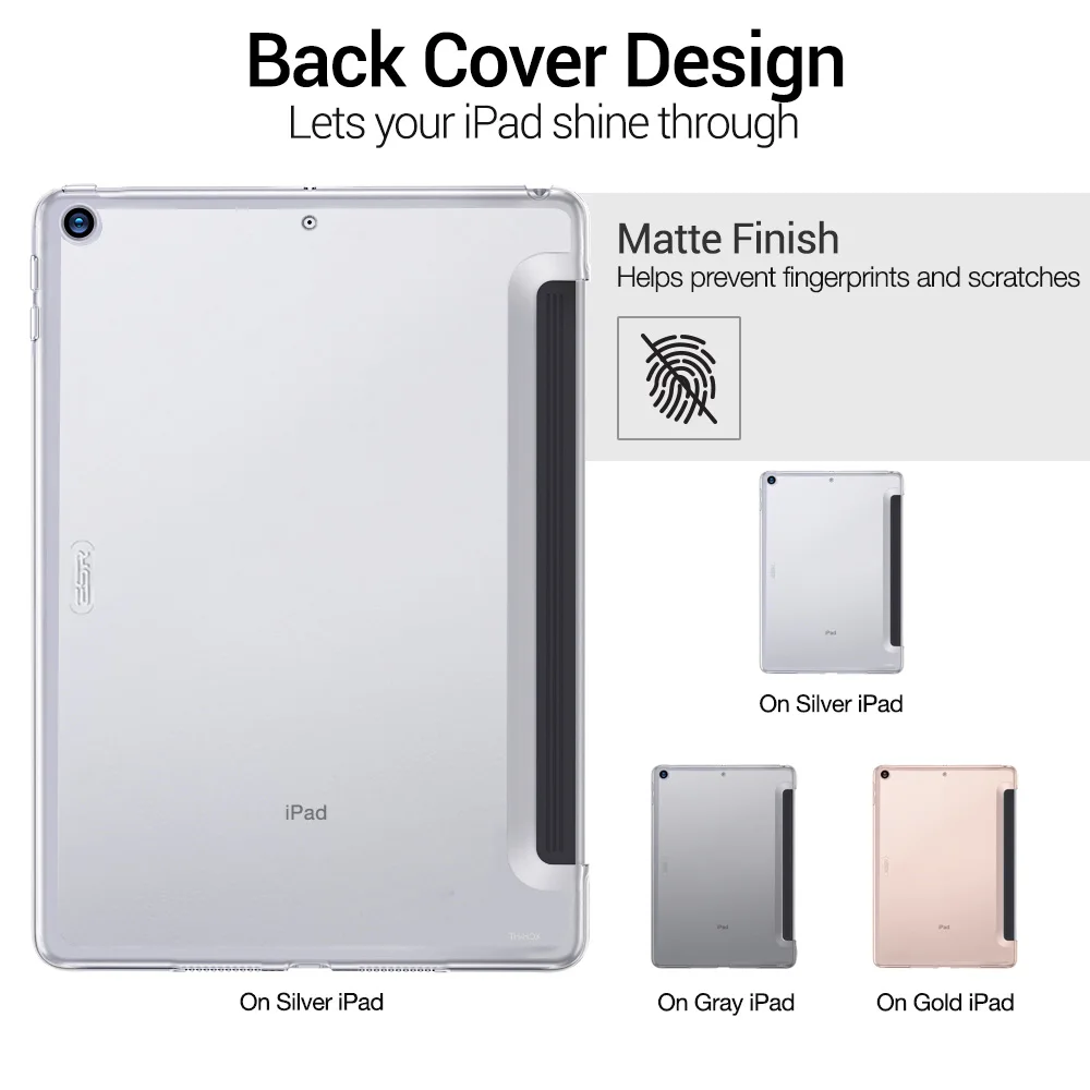 Esimese ökoloogilise ALAMPIIRKONNA puhul, iPad Mini 5 2019 Selge Kõva Kest Ideaalne Smart Klaviatuur Smart Cover Slim Fit Tagasi Case for iPad mini 5