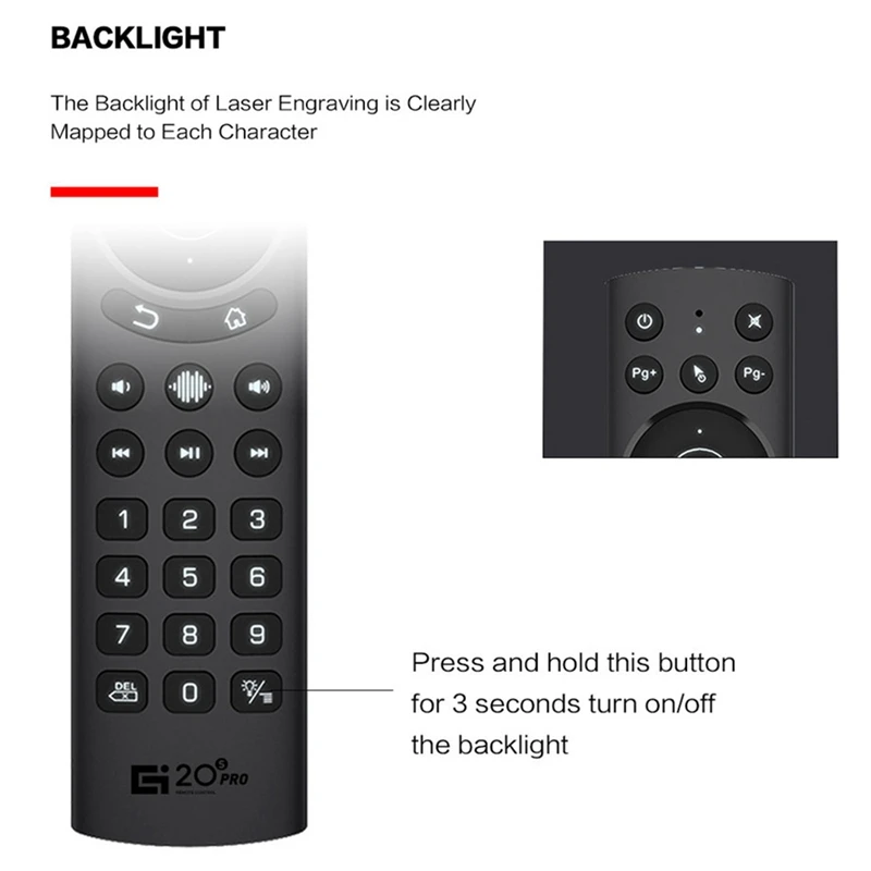 G20S Pro Hääl Air Remote Hiirt Backlight Infrapuna-Õppe Gyro 2.4 G Traadita Kaugjuhtimispult Android TV BOX SmartTV