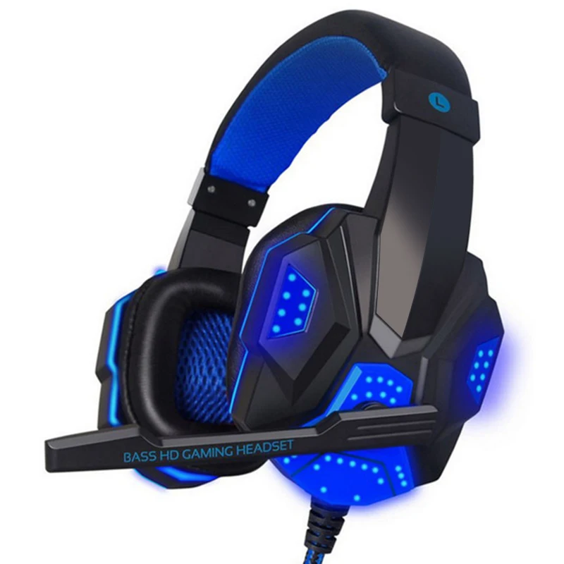 Gaming Headset Koos Mic-pesa Ja LED Valgus Sülearvuti PS4 3.5 mm Kõrvaklappide Juhtmega Müra Isolatsiooni Helitugevuse reguleerimine Kõrvaklappide