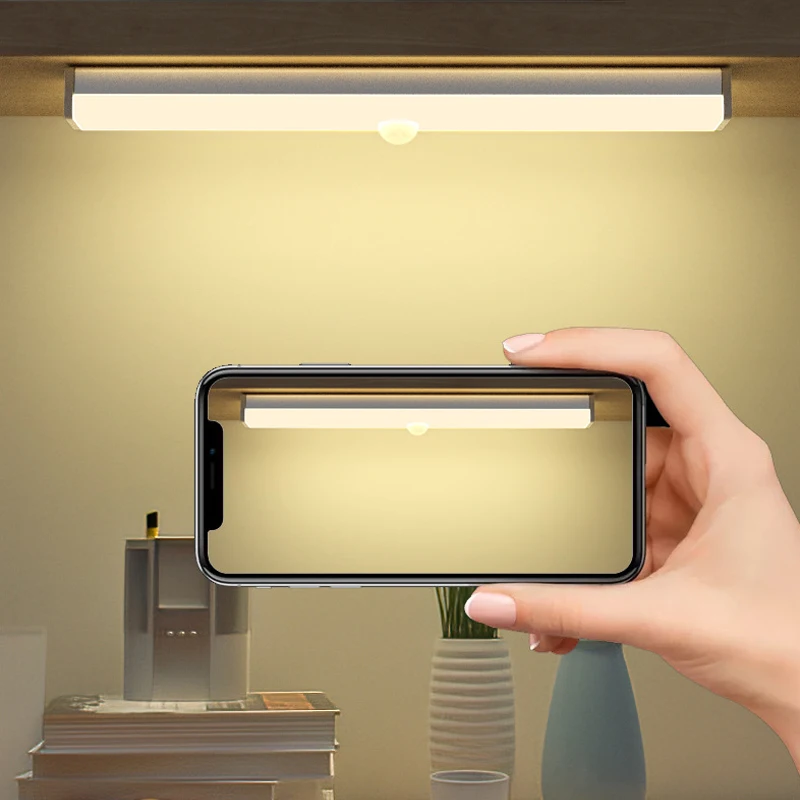 HOCO LED PIR Liikumisandur, Garderoob Kerge USB Laetav Öö Valguses VIINUD Öö Lambi Magnet Seina Valgus Köök Trepid