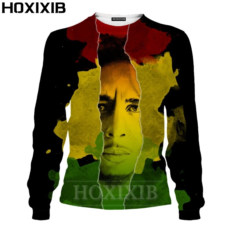 HOXIXIB Bob Marley Dressipluus Meeste Puhkus 3D Print Weed Särk Naiste Musta Mehe Pullover Jamaica Reggae Ristiisa Unisex Riided