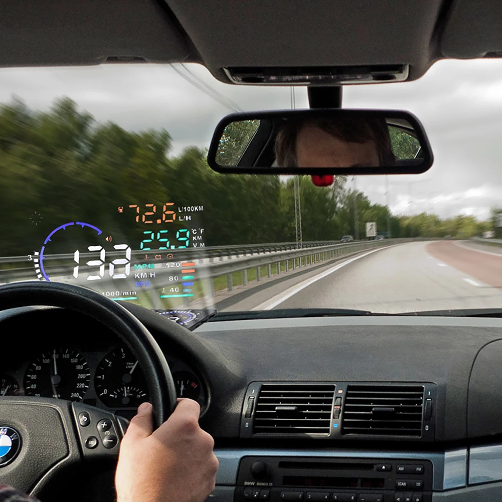 HUD Diagnostiline Vahend, LED Ekraan Sõidu Digitaalne Auto Tarvikud Kütus Hoiatus OBD-Tuuleklaasi ABS Head Up Display