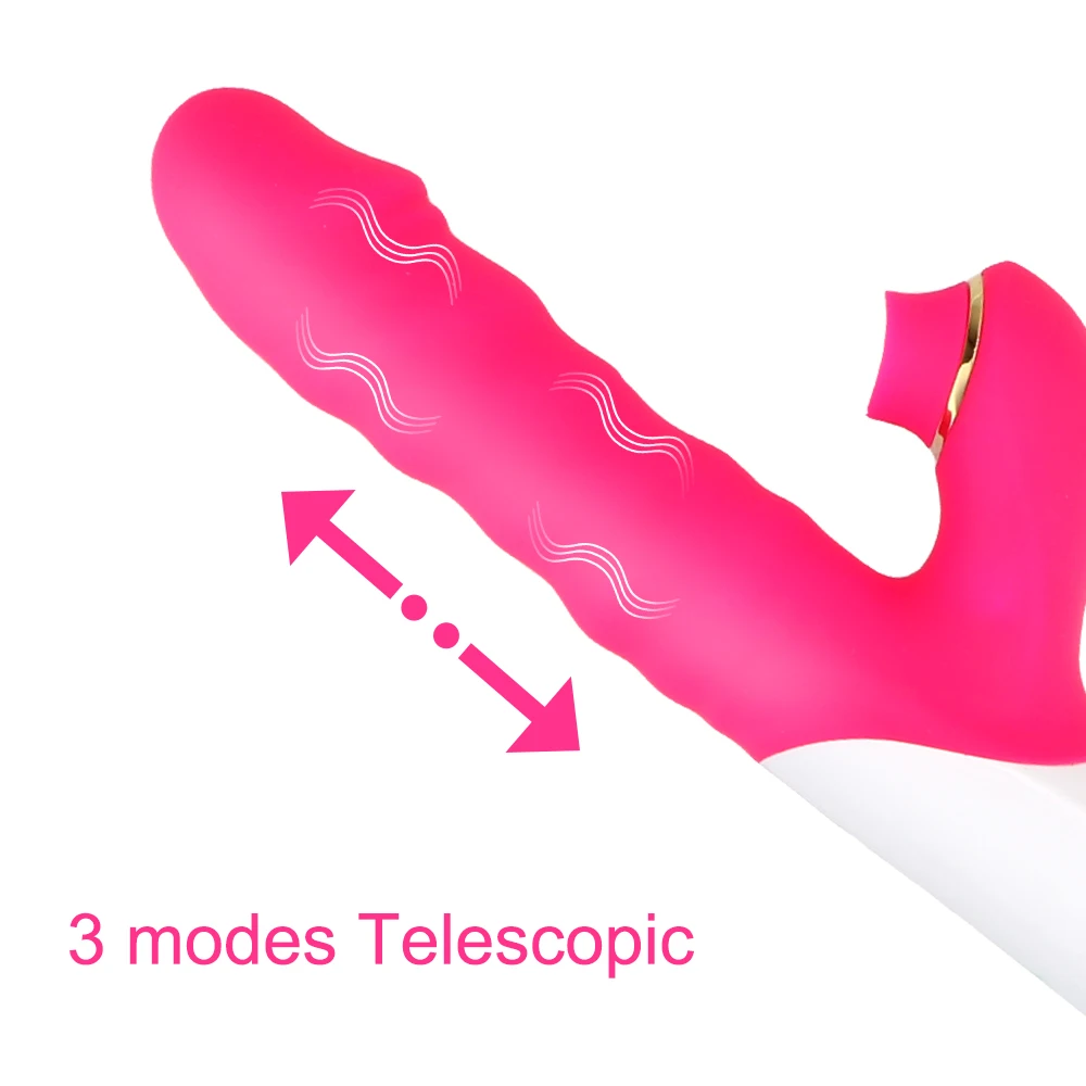 IKOKY G Spot Küülik Vibraator Teleskoop Dildo Vibraator Kliitori Stimulaator Sex Shop mänguasjad Köniinsä Imemiseks Sugu Mänguasjad, Naiste