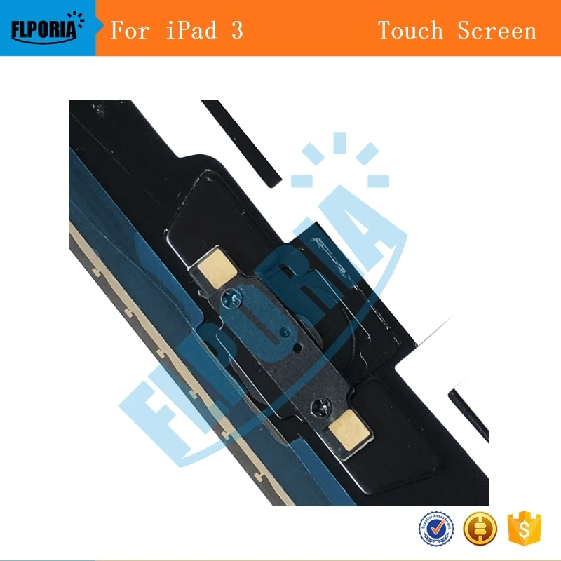 IPad 3 Puudutage Ekraani Digitizer Ekraan Klaasist Assamblee Home Nupp Kaamera Omanik raami Ekraaniga iPad 3 A1403 A1416 A1430