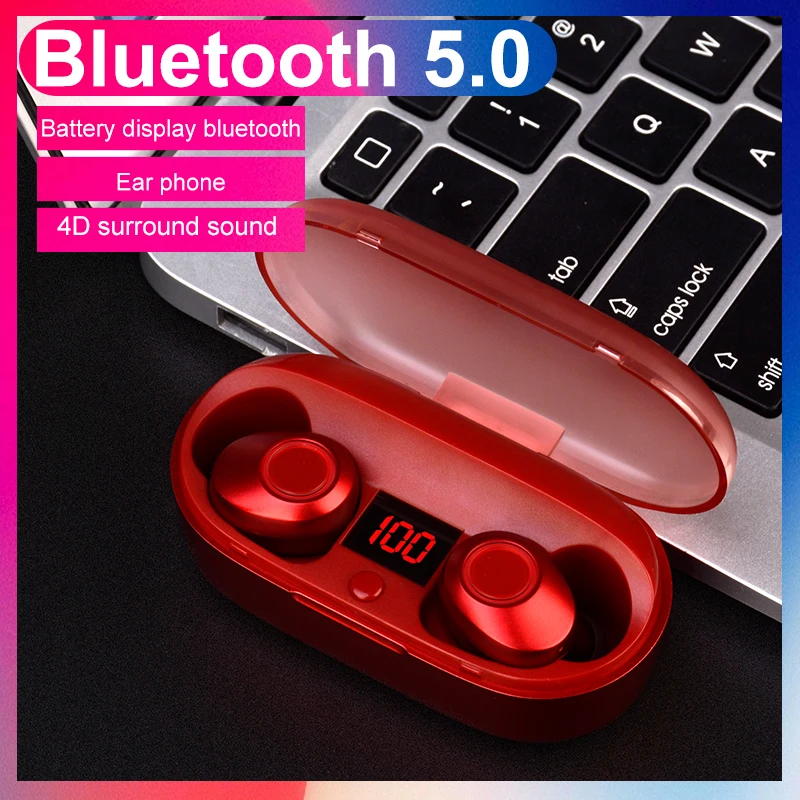 J29 tws Bluetooth-5.0 veekindlad Kõrvaklapid Mini Wireless Earbuds HIFI 3D Stereo mikrofoniga koos laadimise kasti