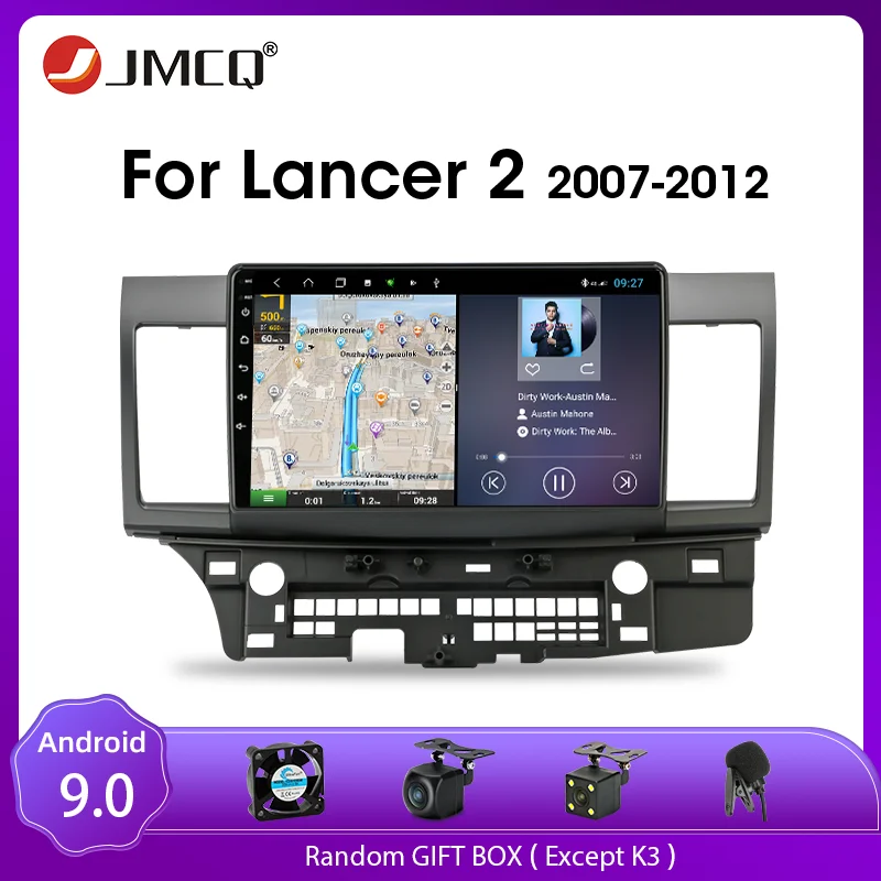 JMCQ Android 9.0 2G+32G Auto Raadio Mitsubishi Lancer 2007-2012 Multimeedia Video Mängija, Navigatsiooni GPS 2Din DSP Auto Dvd Mängija