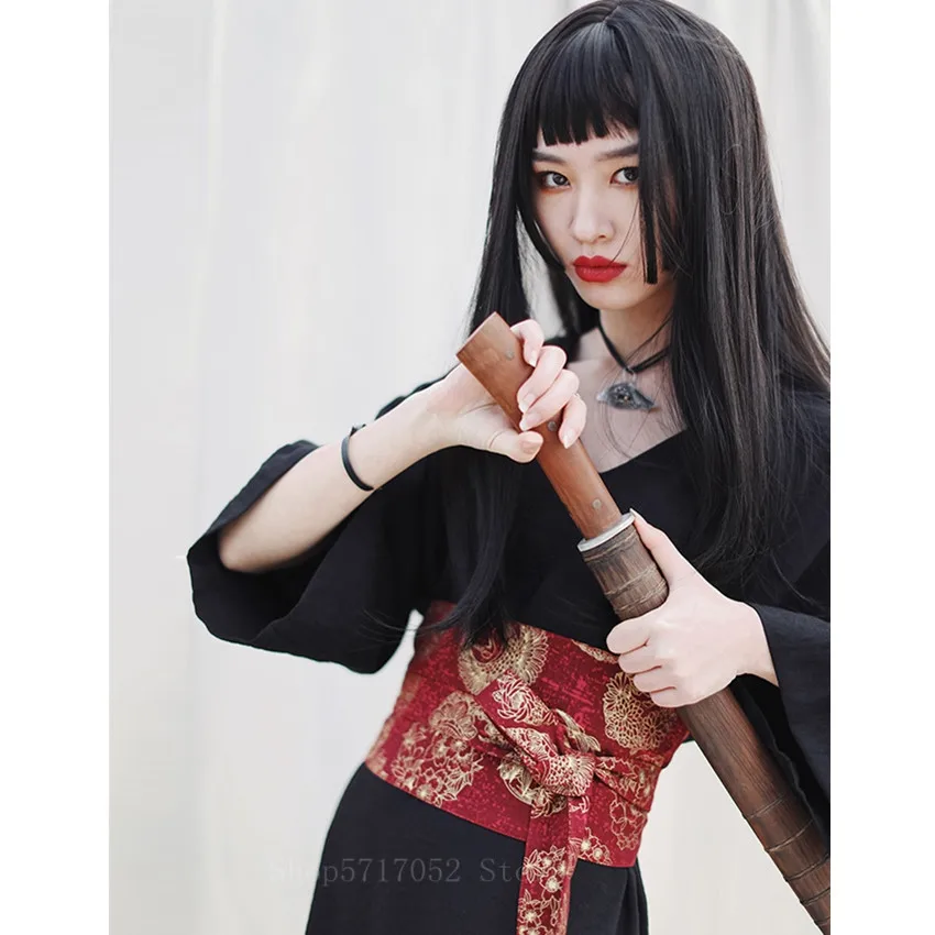 Jaapani Traditsiooniline Kimono Jakk Obi Naiste Tüdruk Fashion Streetwear Tikandid Prindi Tutt Sidemega Vöö Yukata Obi