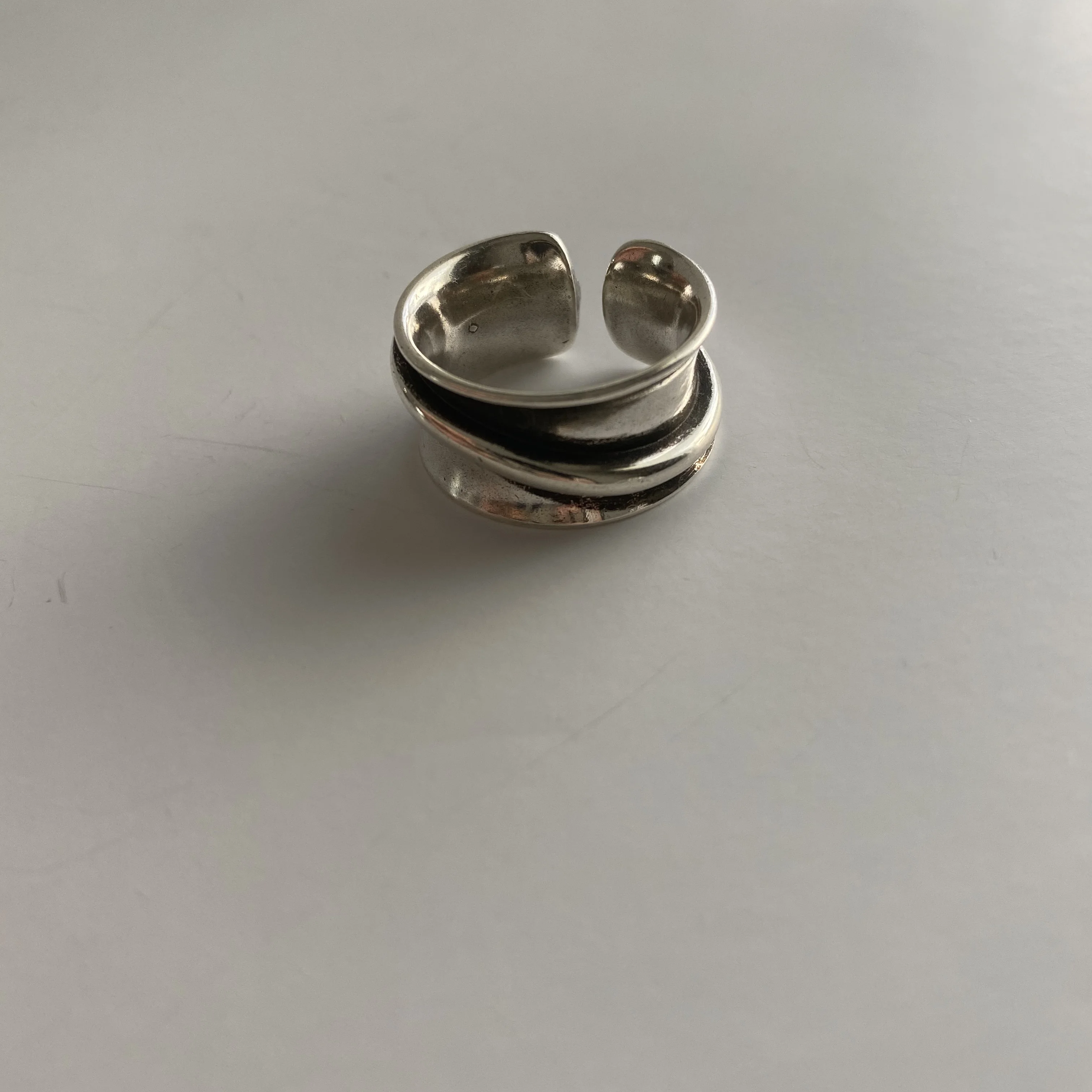 Jaapani Uus Ornament 925 Sterling Silver Ring Lahe Trendikas Ehteid Mood Temperament Line Läikiv Rõngas Sõrme 18K kullatud