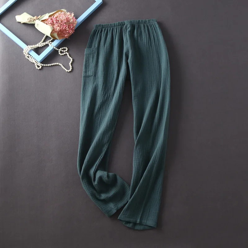 Jaapani stiilis kevadel ja suvel daamid puuvillane krepp lühikeste varrukatega pidžaama püksid sobivad mugav kodu teenuse sobiks sleepwear