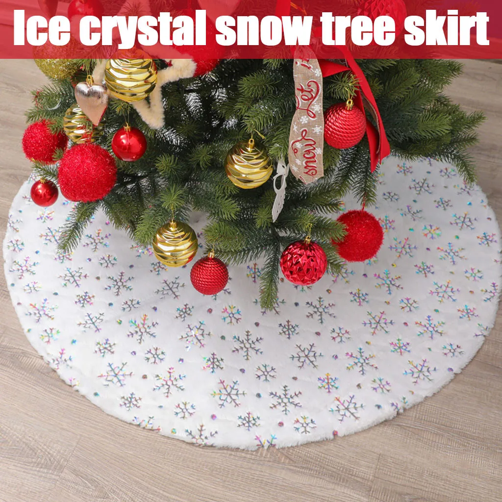 Jõulu Ornament, Ice-Crystal Lumehelves Puu Seelikud Baas, Põrandamatid Kate Xmas Tree Kaunistused Jõuluvana Poole Tarvikud