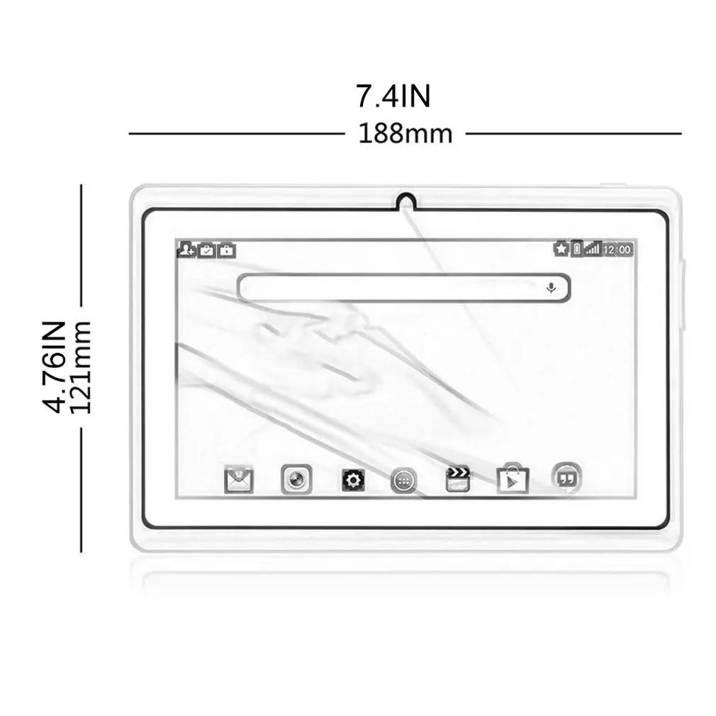 Kaasaskantav Suurus Tablet 7 tolline Tablet Allwinner A33 Tahvelarvuti 512MB+ 4GB Android 4.4 Quad Core Q88 Lapsed PAD