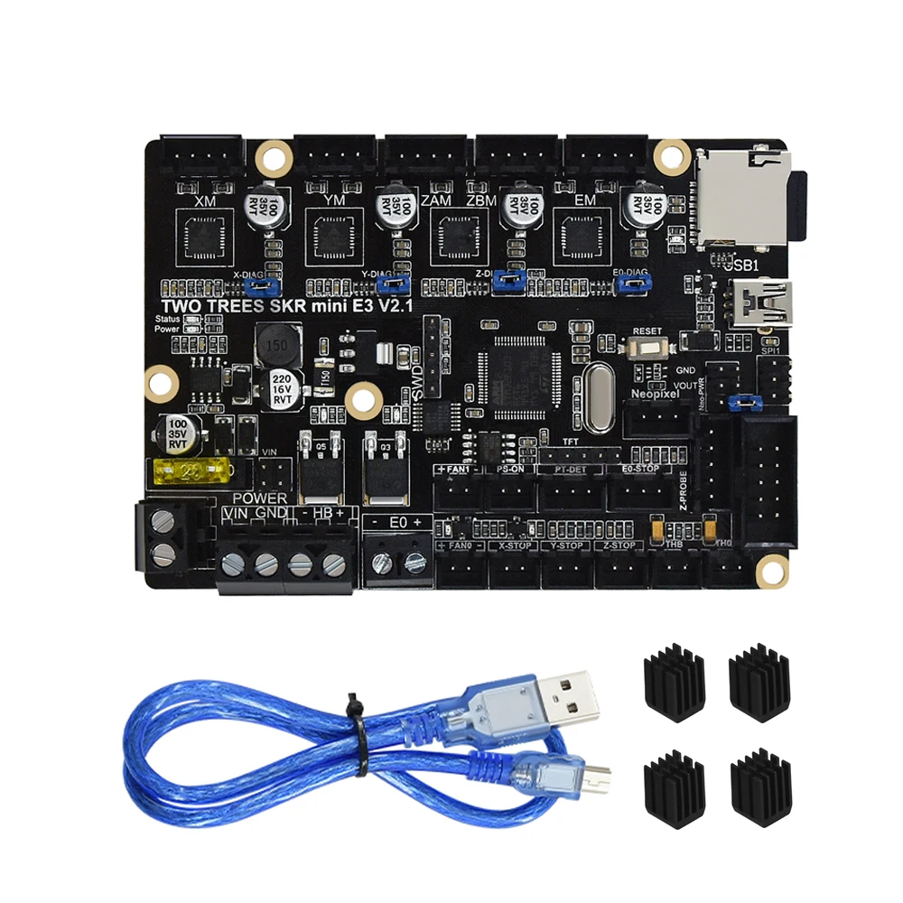 Kaks Puud SKR MINI E3 V2.1 32Bit Control Board, Mille TMC2209 UART 3D Printeri Osad Creality Ender 3 Pro Upgrade CR10 Komplektid