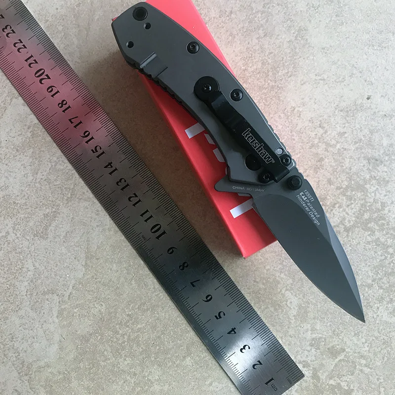 Kershaw kokkuklapitavad nuga kvaliteetne EDC tasku nuga 8cr13 fikseeritud tera tahma käepide väljas telkimine taktikaline ellujäämise vahend