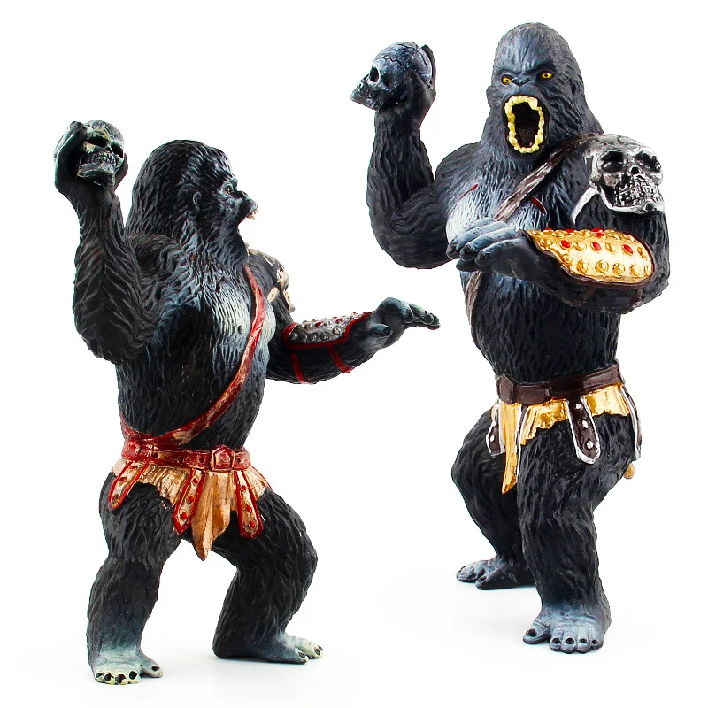 King Kong šimpans tahke loomne mudeli simulatsiooni olend käe mannekeeni teenetemärgi mänguasjade kogumise kunsti fännid või lapsi