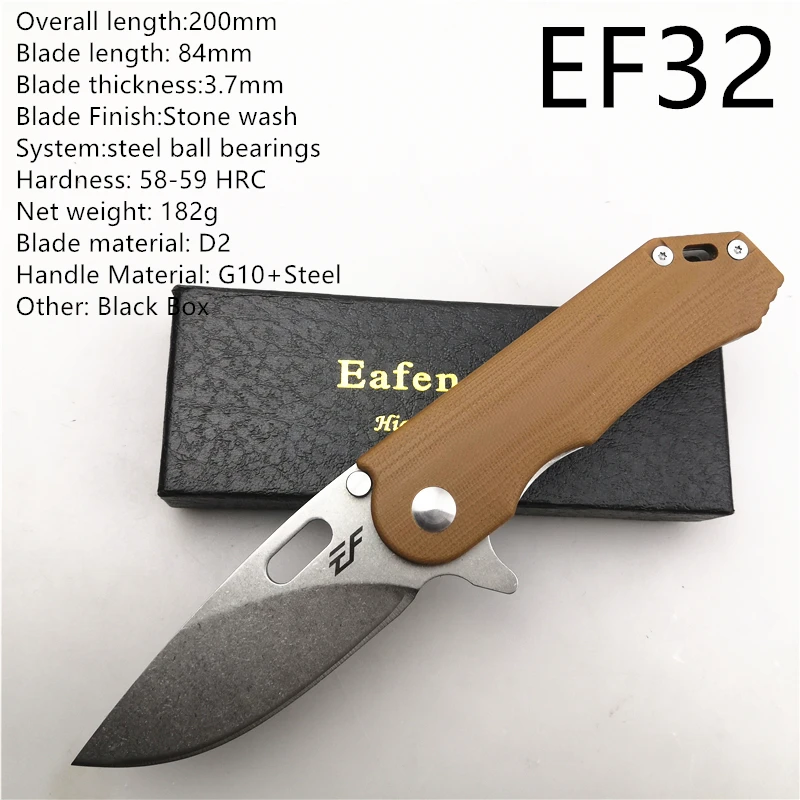 Kliirens, Parim hind Eafengrow kvaliteedi D2 tera G10 käepide kokkuklapitavad Nuga Fliper avatud väljas telkimine nuga taskus EDC nuga