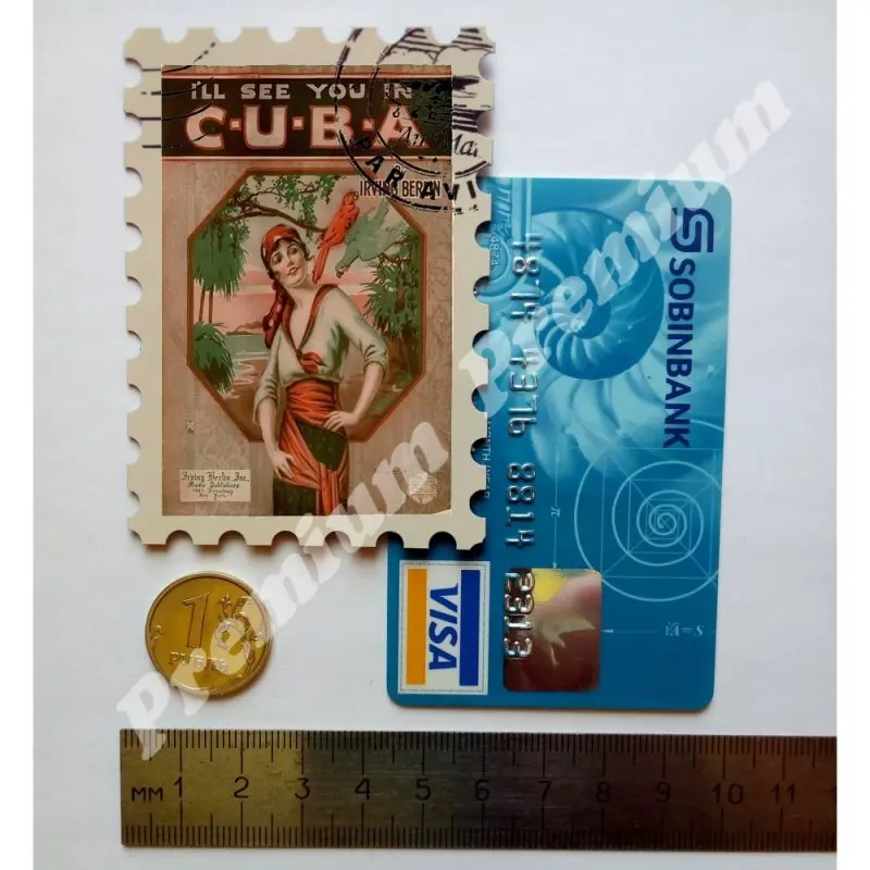 Kuuba suveniiride magnet vintage turistide plakat