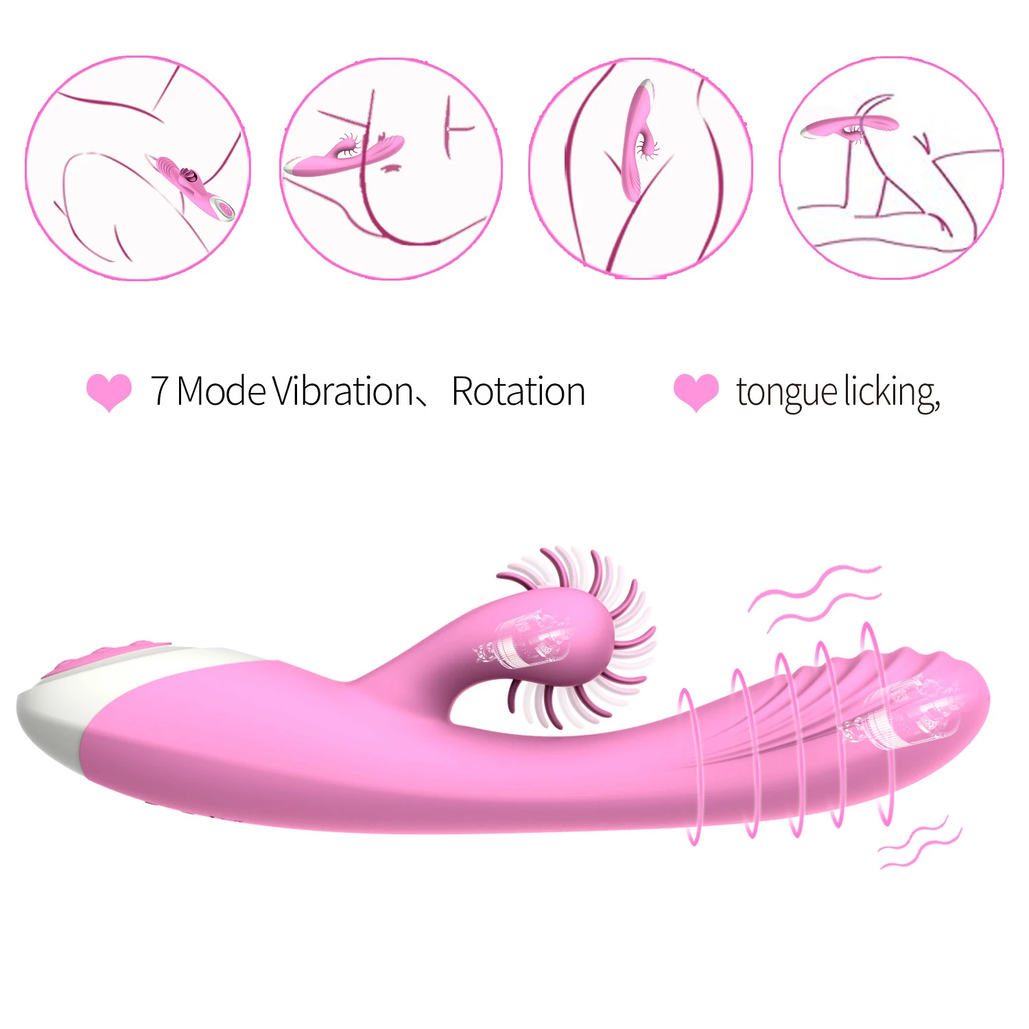 Köniinsä Kiss Kütte Vibraator dildo Naiste Orgasm Rotatsiooni Keele massager Kliitori G-punkti Stimulaator Täiskasvanud Sugu Mänguasjad, Naiste