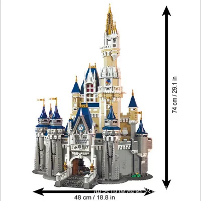 LAOS Disneys Princess Castle Hoone-Plokid, Tellised 71040 Ühilduv Plokid, Tellised Mänguasjad Lastele Kingitused