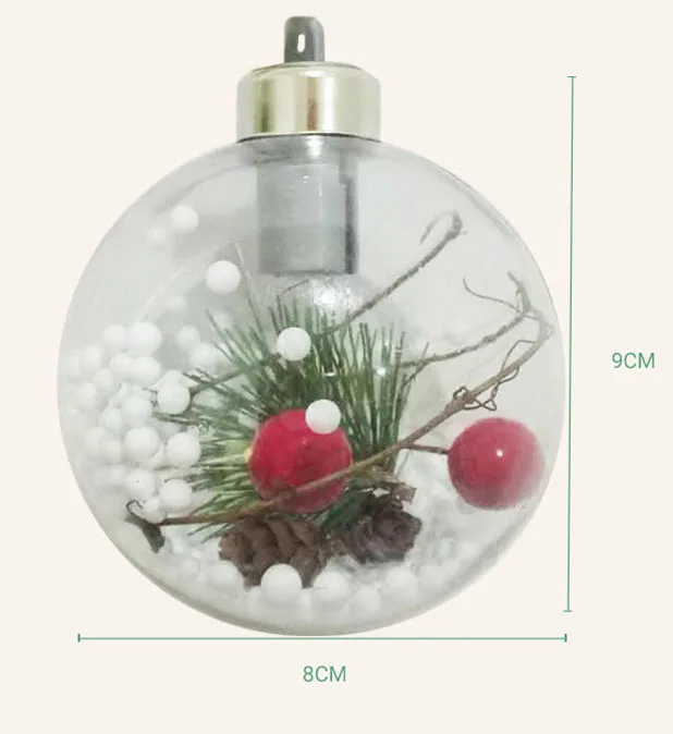 LED Light Crystal Ball Lamp Haldjas Puhkus Valgustus jõulupidu Läbipaistev Selge Puu Aias Aken Rippus Decor