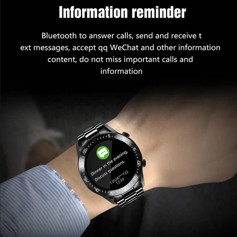 LIGE Uus Täielik puuteekraan Terasest Bänd Smart Watch Südame Löögisageduse, vererõhu Puhul Huawei Xiaomi Telefon iPhone Luksus Smartwatch+Kast