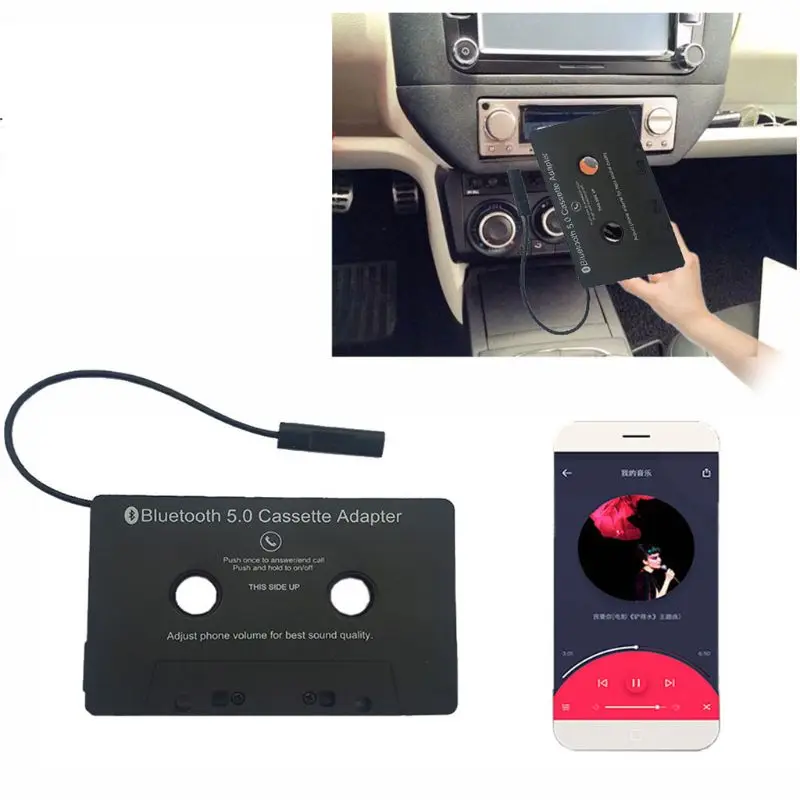 Laadimine USB Bluetooth-5.0 Muusika Auto Vastuvõtja Kasseti-Mängija-Adapter MP3 Converter for iphone, HTC Smart