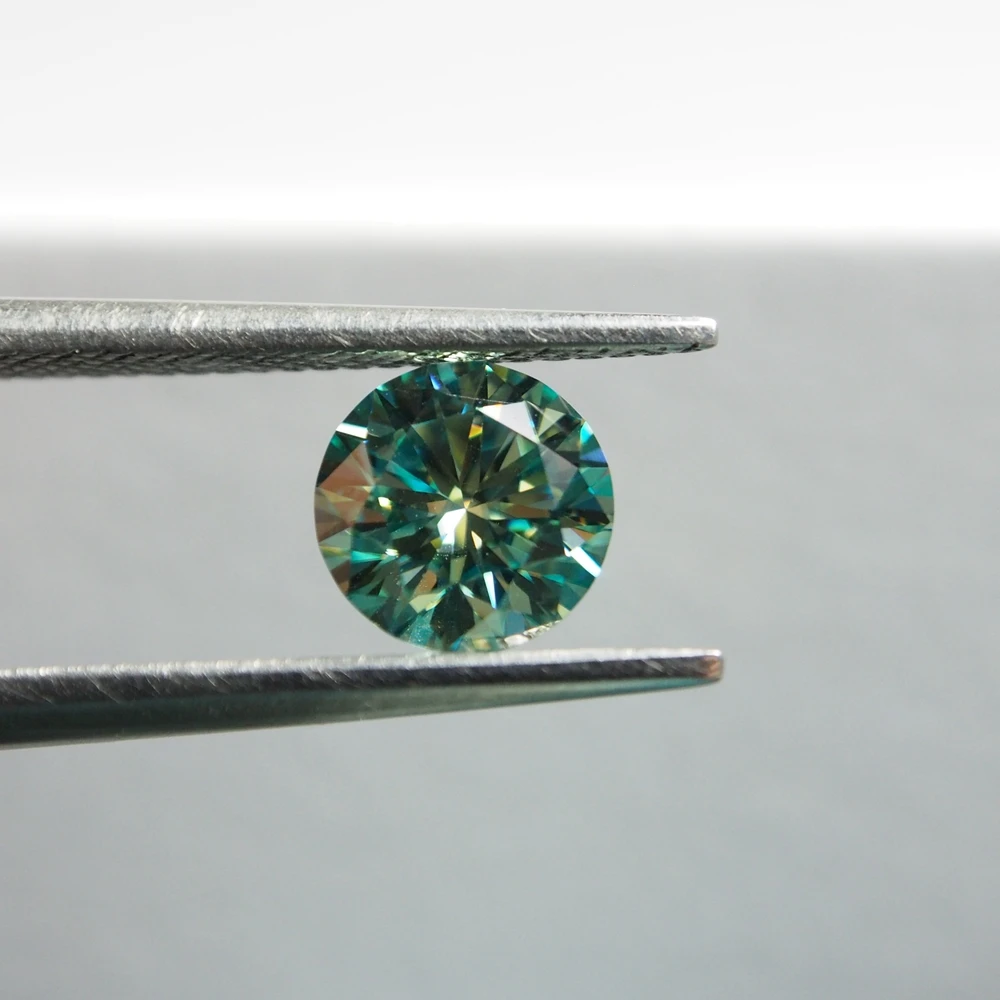 Lab diamond 2piece VVS 1ct 6,5 mm heleroheline Lahti Moissanite diamod kivi kõrvarõngas kihlasormus