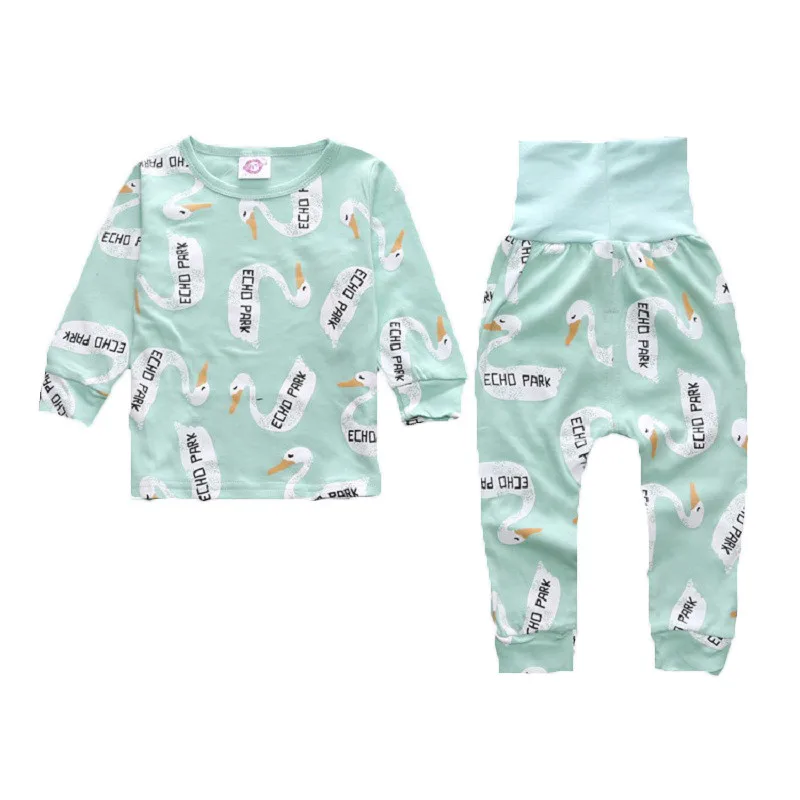 Lapsed Jutud, Beebi Riided, 2pcs/set Lapsed Pidžaama komplekti 5 värvi pingviin Poisid tüdruk Sobiks T-särk + püksid komplekti 2-5T sleepwear set BB170