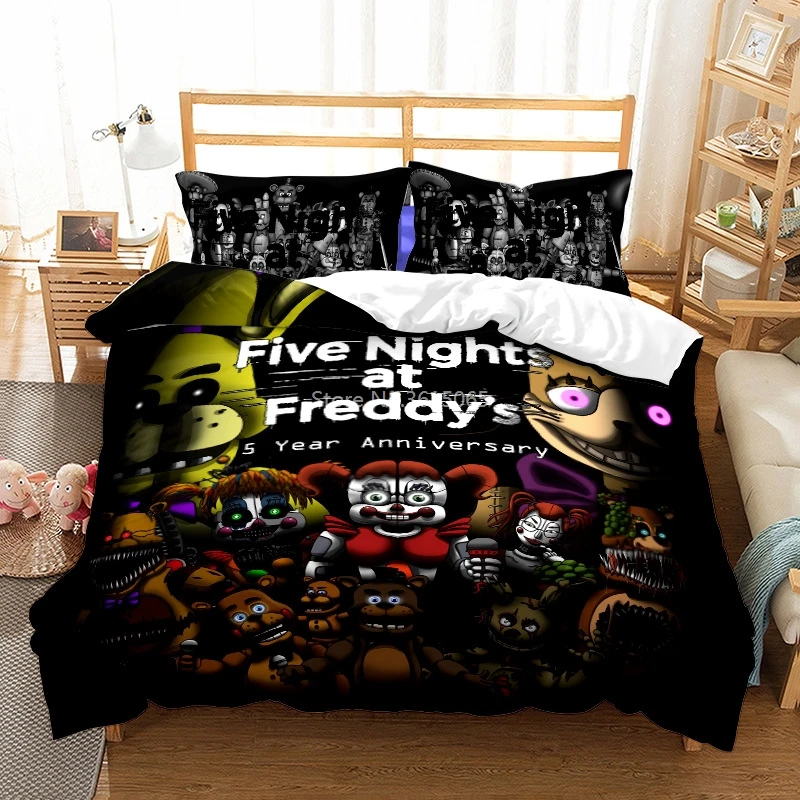 Lapsed Viis Ööd Freddy on 3d-Voodipesu Komplekt Täiskasvanud Lapsed tekikott Komplekt Padjapüür digitaaltrükk Magamistuba Decor Kingitused