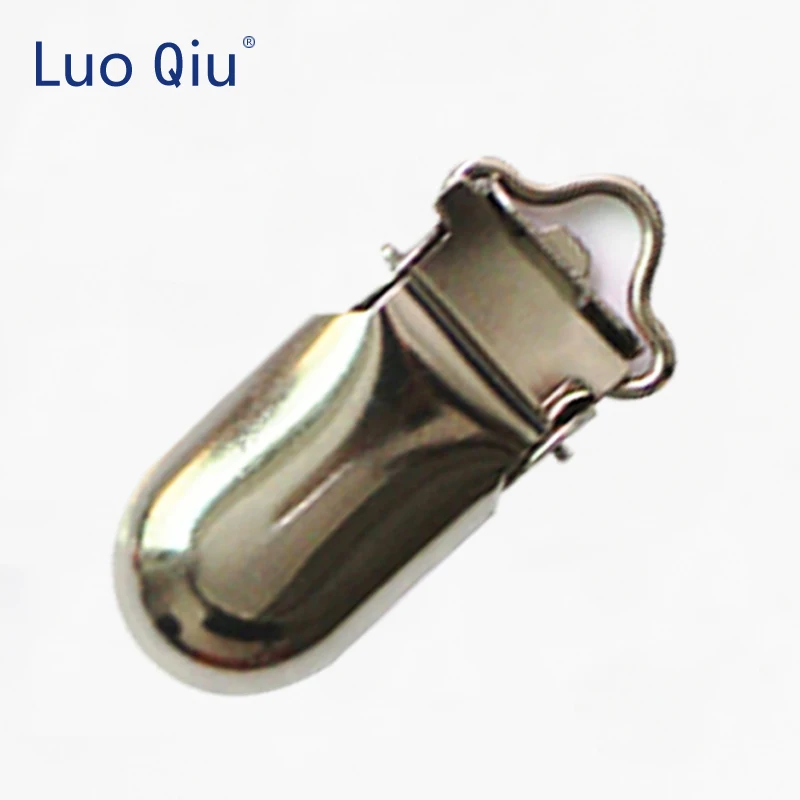 Luo Qiu speenkoord hout (20 tükki/palju) 10mm Metallist Hõbedane rõivas klipid koos Plastikust hammaste Kasutamine suurus attache sucette