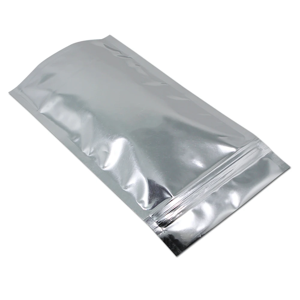 Läbipaistev Plastik Pakendis Kott Püsti Alumiinium Foolium Tõmblukk Kotid Hõbe Doypack Mylar Kotid Tee Kohvi Suupiste Ladustamine