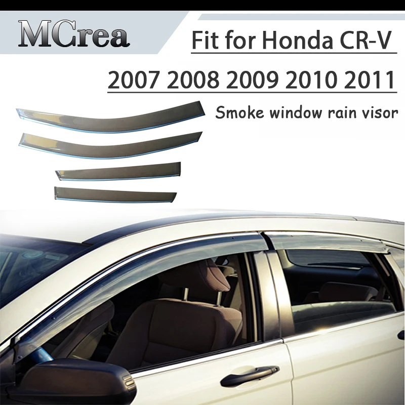 MCrea 4tk Car Styling Suitsu Akna Päike Vihm Visiir Kilpi Guard Honda CR-V 2007 2008 2009 2010 2011 Tarvikud
