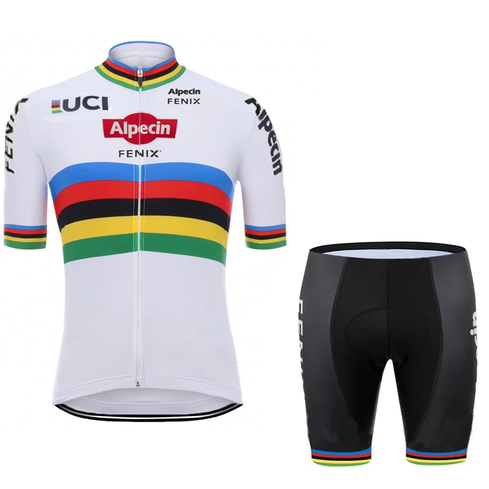 Meeste Valge Alpecin FENIX Jalgrattasõit Jersey Sätestatud Ühtsete 2020 Pro Cycling Race Riided Jalgratta Püksid Road Bike MTB Kanda tsükli Ülikond