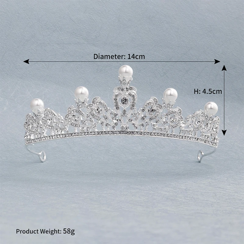 Miallo Baroque Pärlid Austria Crystal Tiara ja Võra Naiste Headpiece Euroopa Vintage Kuninganna Printsess Crown Pulmad Juuksed Ehted