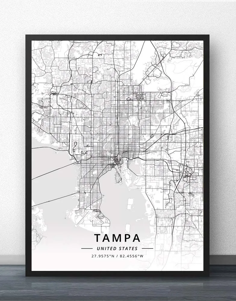 Miami, Orlando Tampa (FL) USA Florida, Ameerika Ühendriikide Kaart Plakat