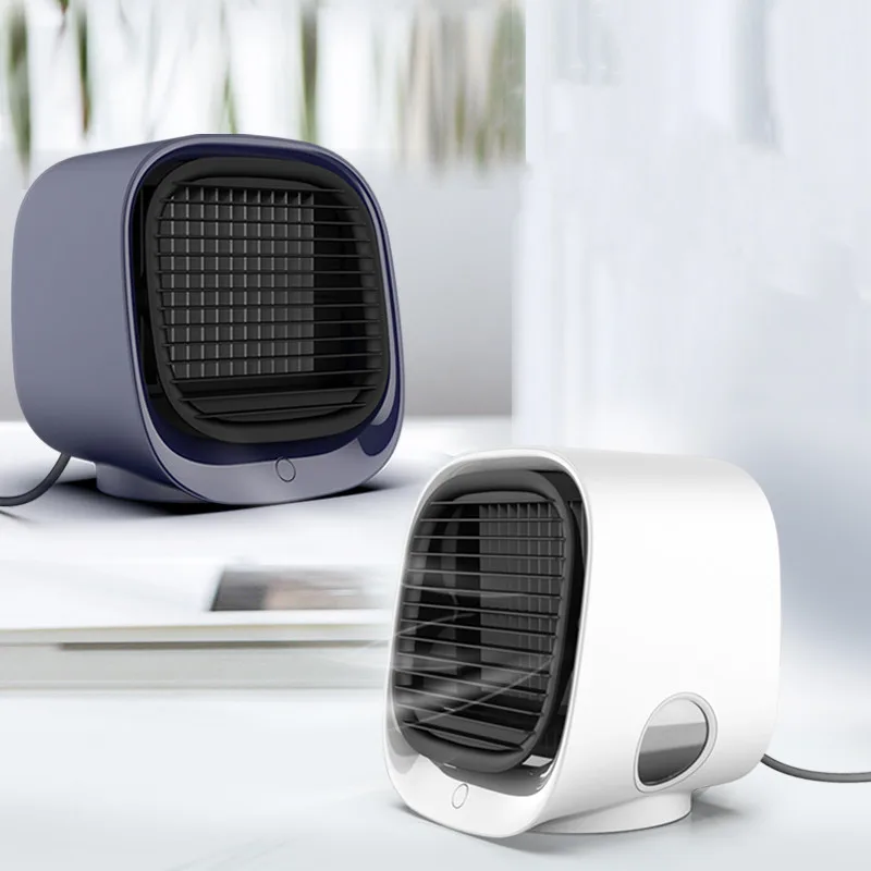 Mini Air Cooler Multi-function Humidifer Puhastaja USB Konditsioneer Desktop Fan Värvikas Tuled Kontor