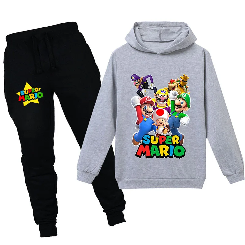 Mood Lapsed Poisid Tüdrukud Mario Bros Dressipluus Pulloverid rull -, Samet -, Hupparit Kapuutsiga Spordi-Topid Lastele jõulukingiks