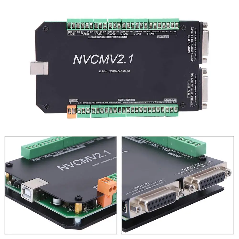 NVCM 5 Teljelise CNC Kontroller MACH3 USB Liides Juhatuse Kaart Stepper Motor Kõrge Kvaliteediga